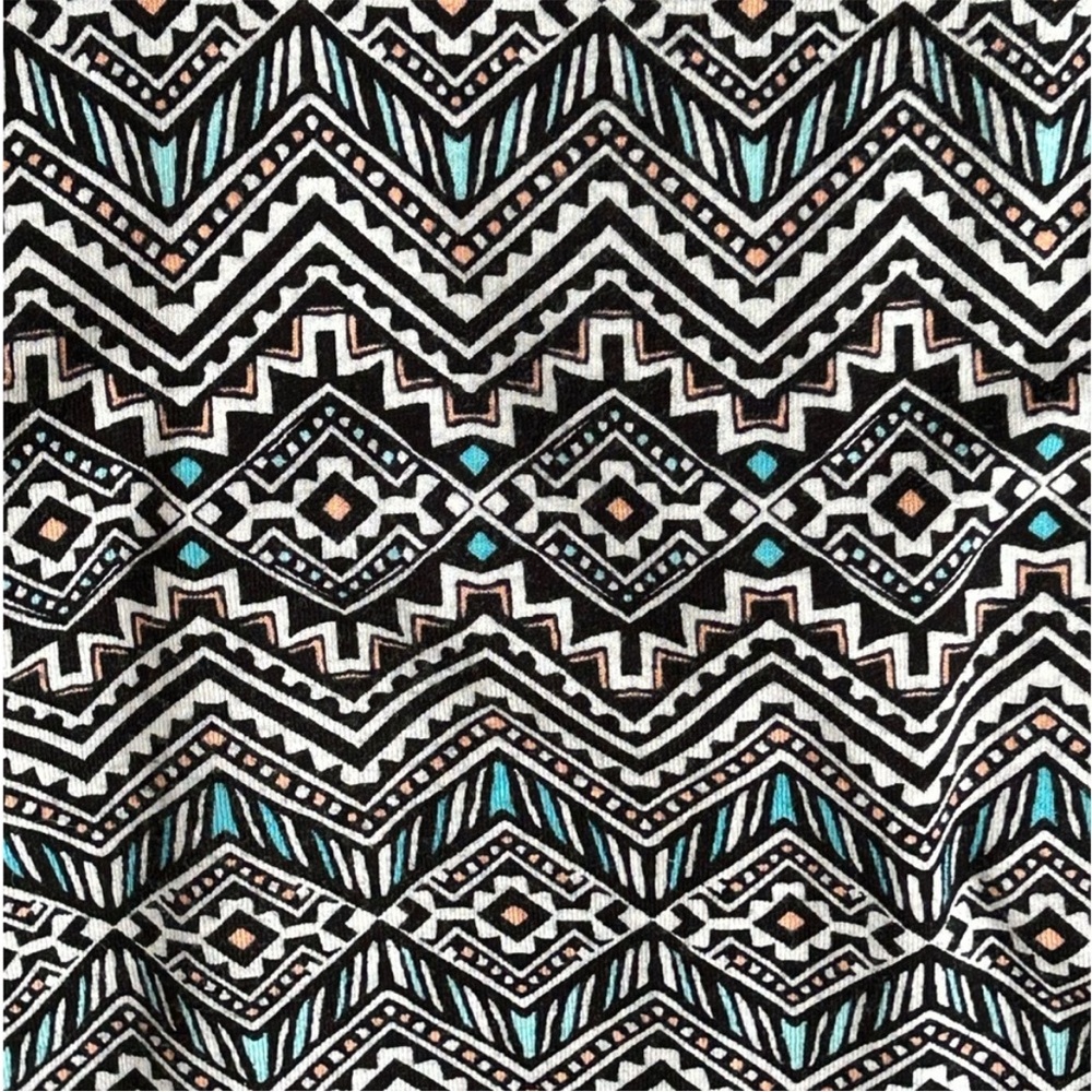 Aeropostale Summer Halter Dress Soft Stretchy Black Teal Pattern Size Small - Picture 5 of 6